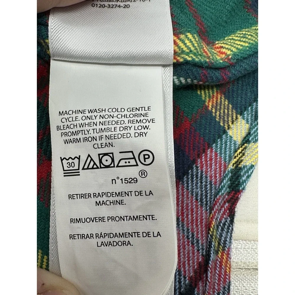 Polo Ralph Lauren Men's XL Classic Fit Green/Red/Yellow Plaid Flannel Shirt W1